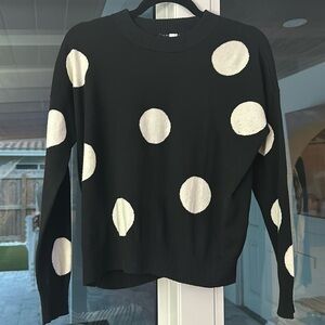 Black and white polkadot sweater